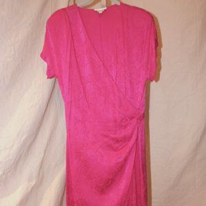 Vintage Nora Noh pink silk wrap dress